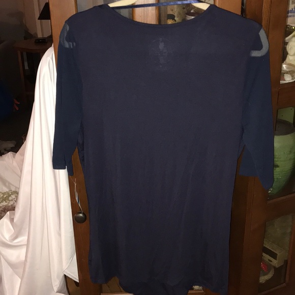 INC Int’l Concepts Twilight Blue Top - Picture 3 of 3